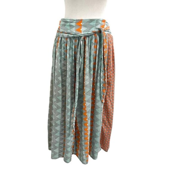 Anthropologie Feather Bone Boho Wide Leg Gaucho Culotte Pant Colorful size Small - Picture 2 of 9